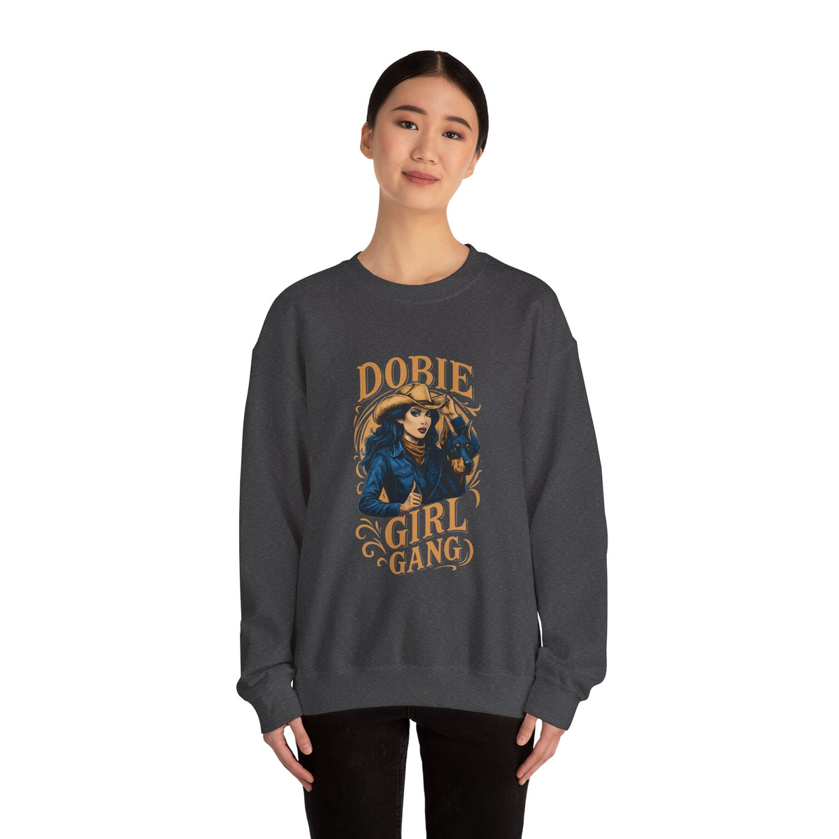 Dobie Girl Gang Sweatshirt | Cowgirl Illustration, Retro Western Typography