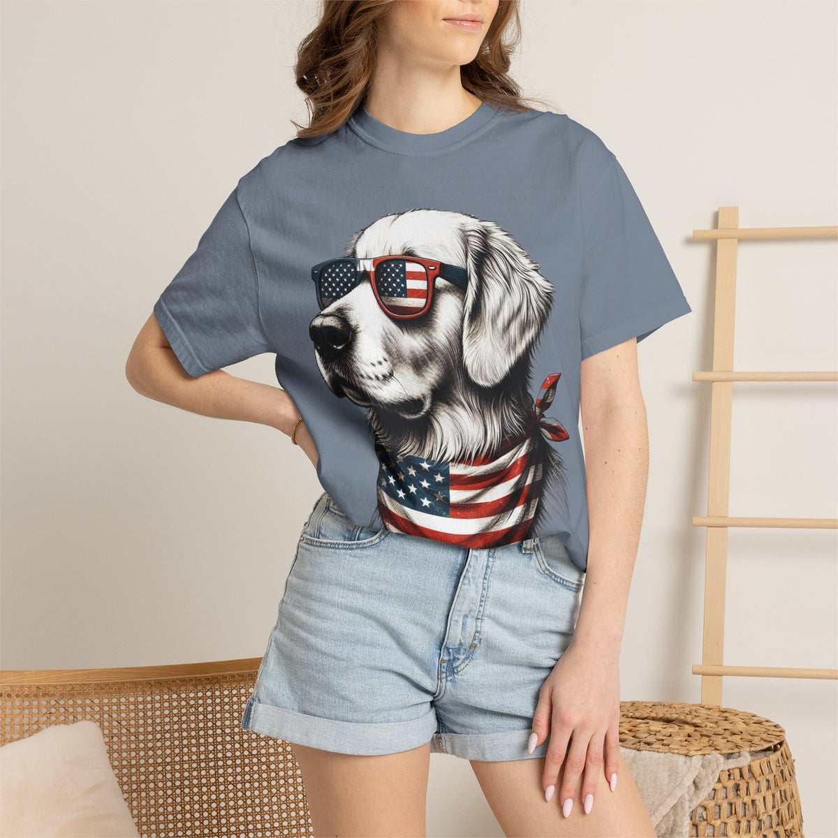 4th of July Dog Breed Shirt T-shirt | Patriotic American Flag Dog Tee