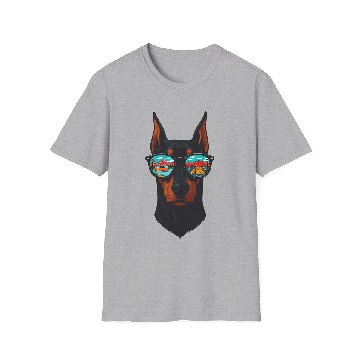 Doberman with Sunglasses T-Shirt | Doberman Art, Summer Vibes