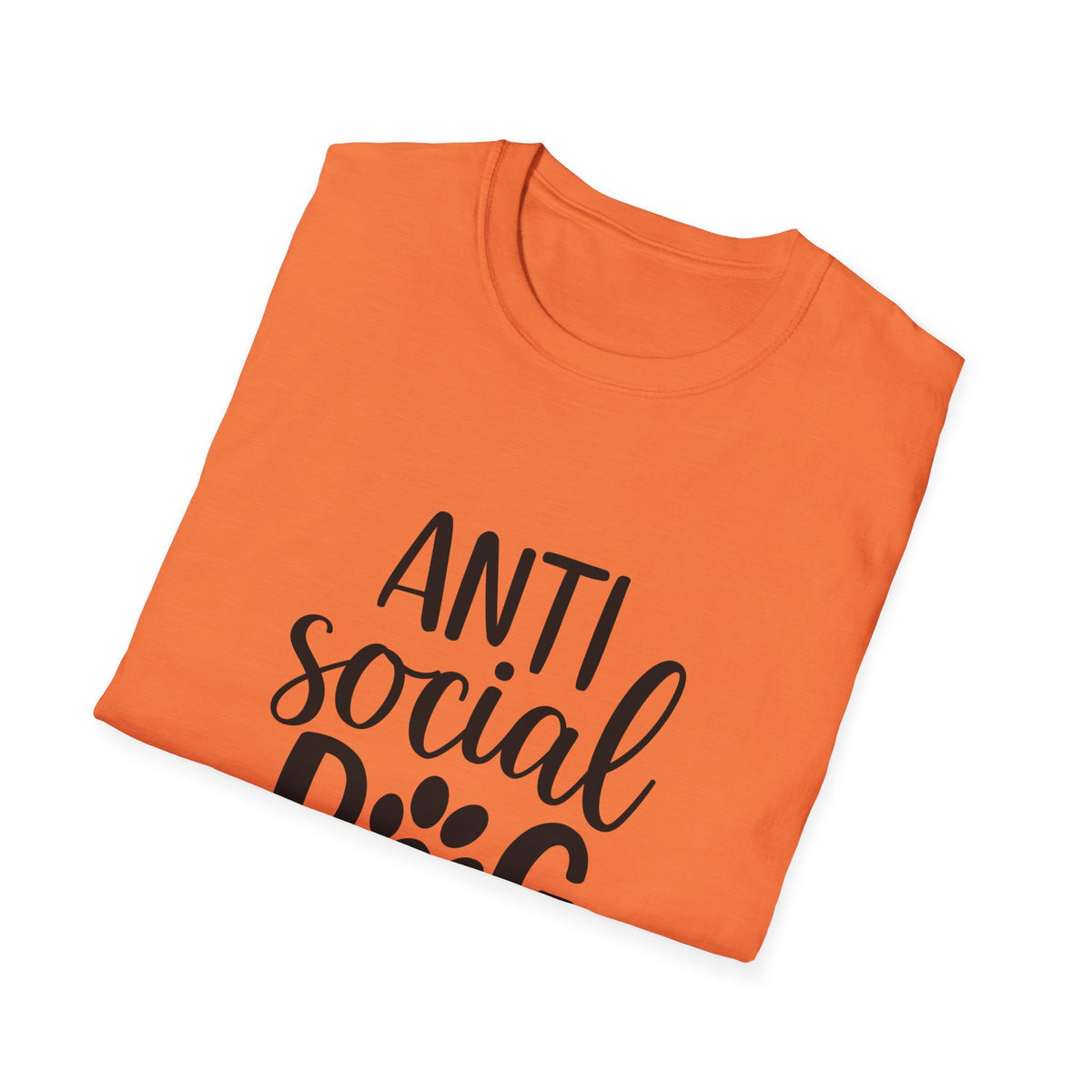 Anti Social Dog Mom T-Shirt | Dog Paw Script Tee