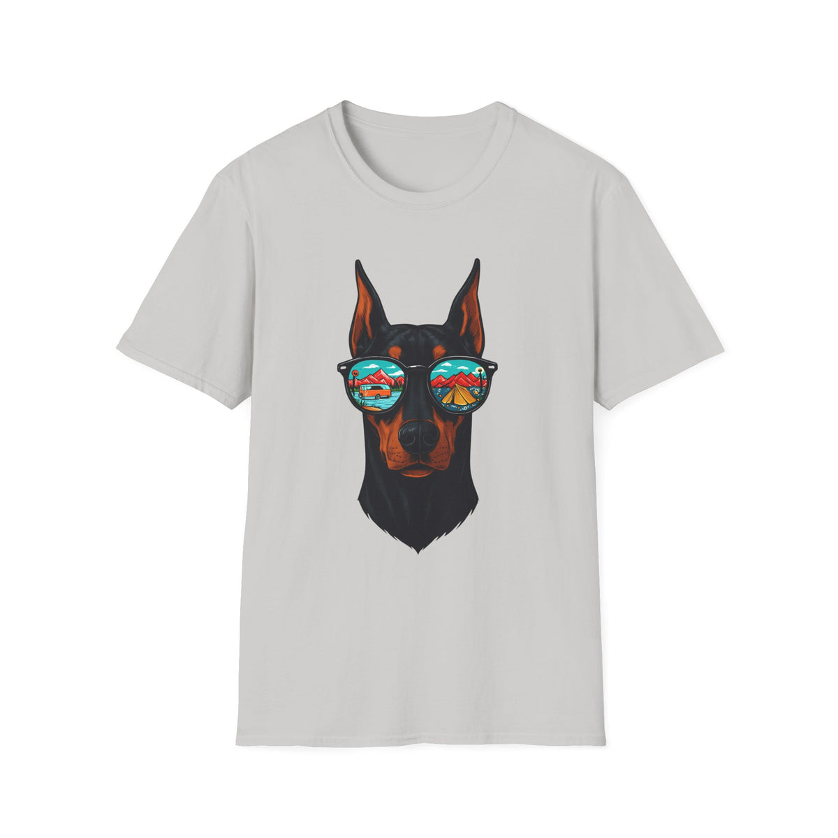 Doberman with Sunglasses T-Shirt | Doberman Art, Summer Vibes
