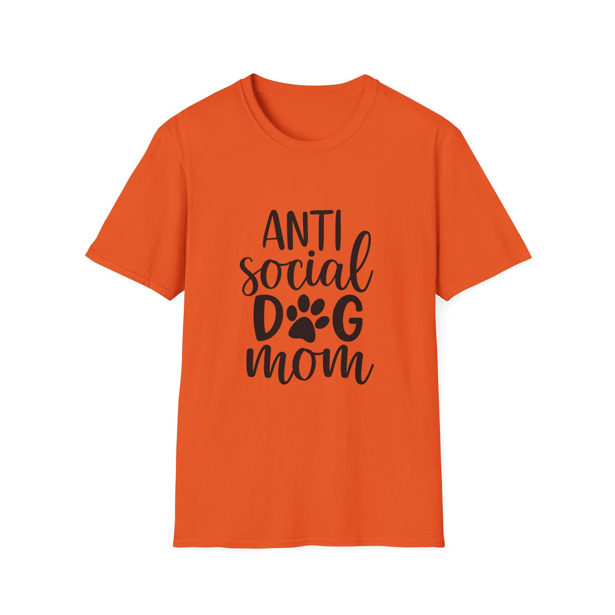 Anti Social Dog Mom T-Shirt | Dog Paw Script Tee