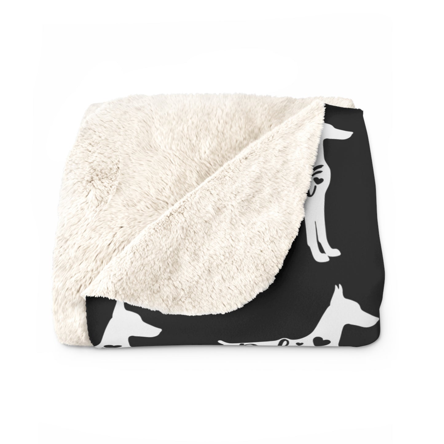 Doberman Mom Sherpa Fleece Blanket