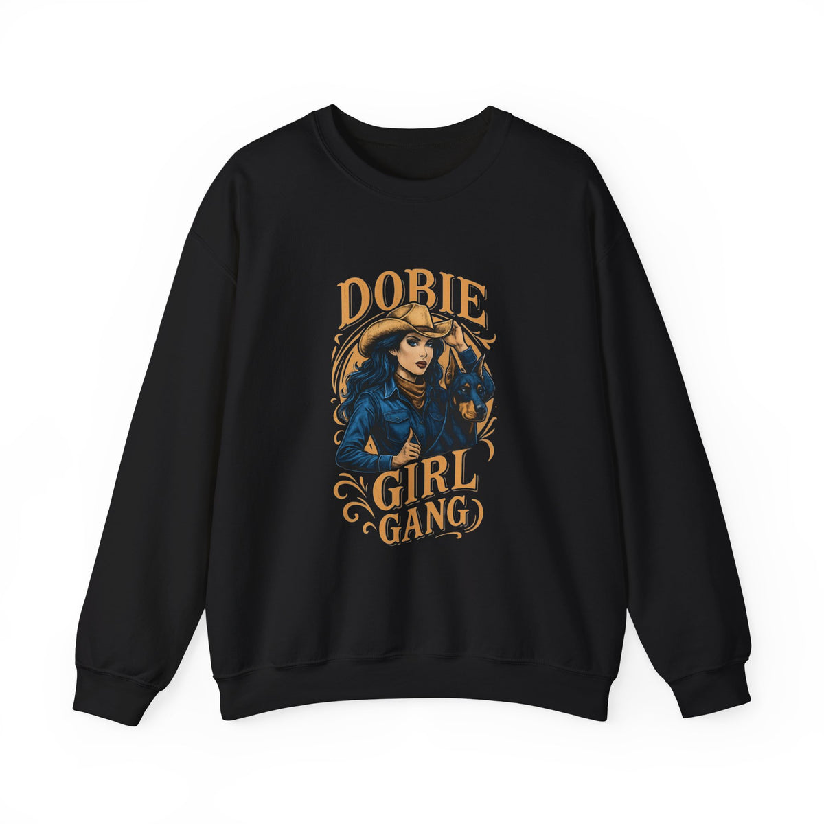Dobie Girl Gang Sweatshirt | Cowgirl Illustration, Retro Western Typography