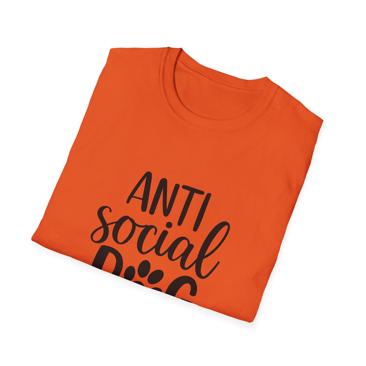 Anti Social Dog Mom T-Shirt | Dog Paw Script Tee