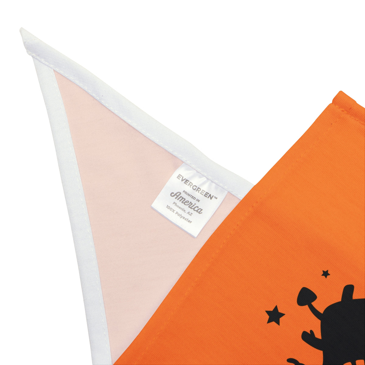 Honir's Orange Pet Bandana with Monster Print - Mommy & Me
