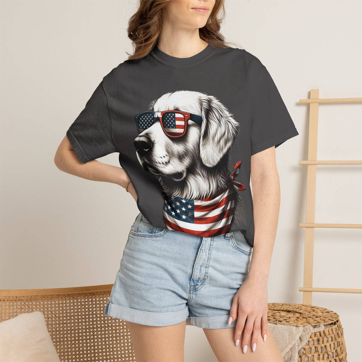 4th of July Dog Breed Shirt T-shirt | Patriotic American Flag Dog Tee