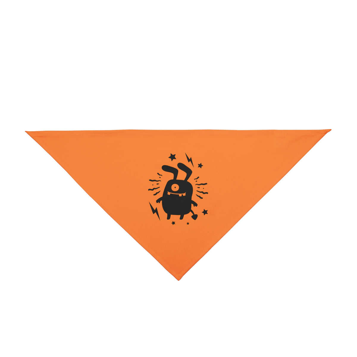 Honir's Orange Pet Bandana with Monster Print - Mommy & Me