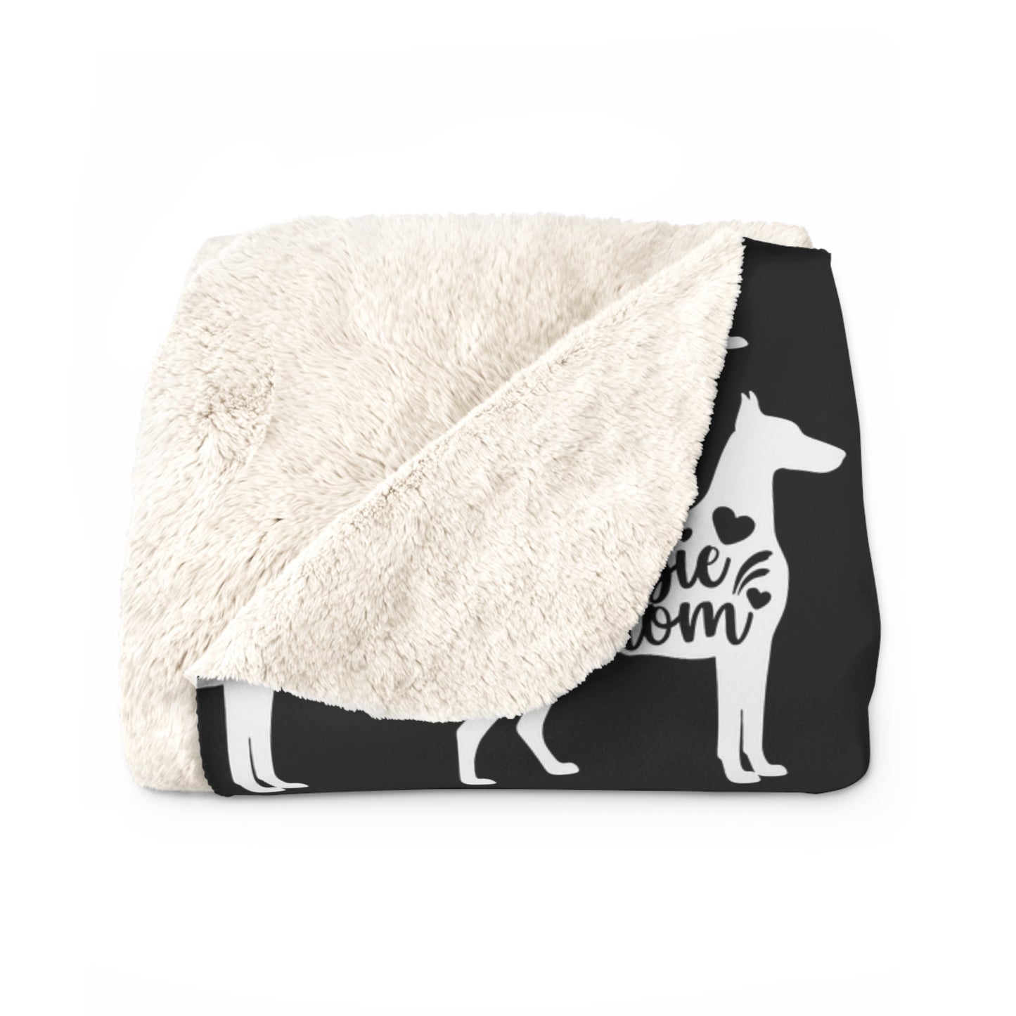 Doberman Mom Sherpa Fleece Blanket
