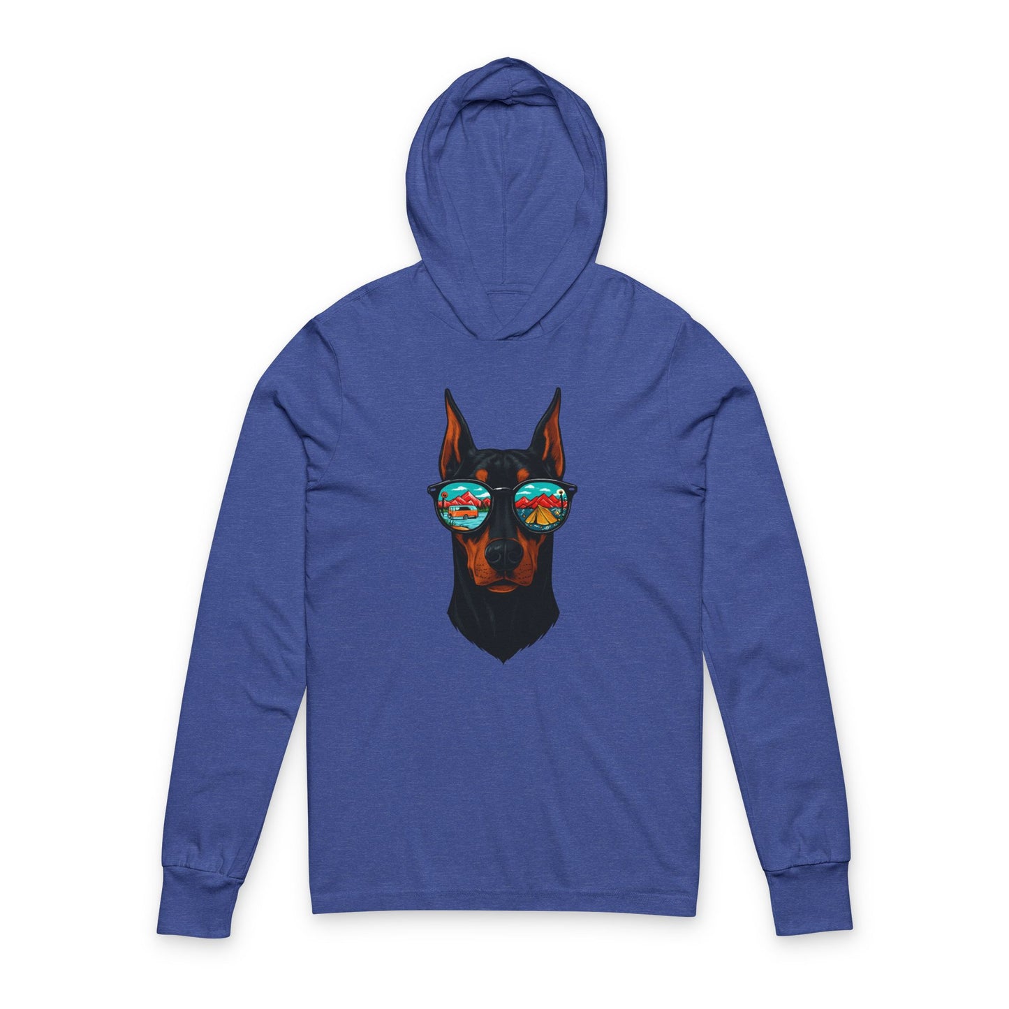 Doberman Sunglasses Camping Graphic Tee