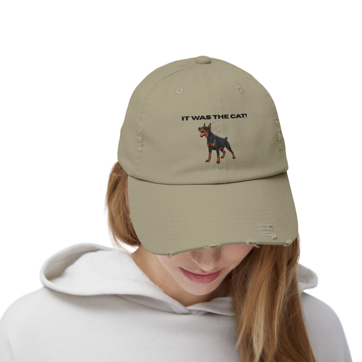 It was the Cat! | Distressed Baseball Hat