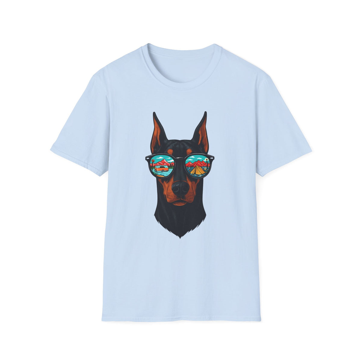 Doberman with Sunglasses T-Shirt | Doberman Art, Summer Vibes
