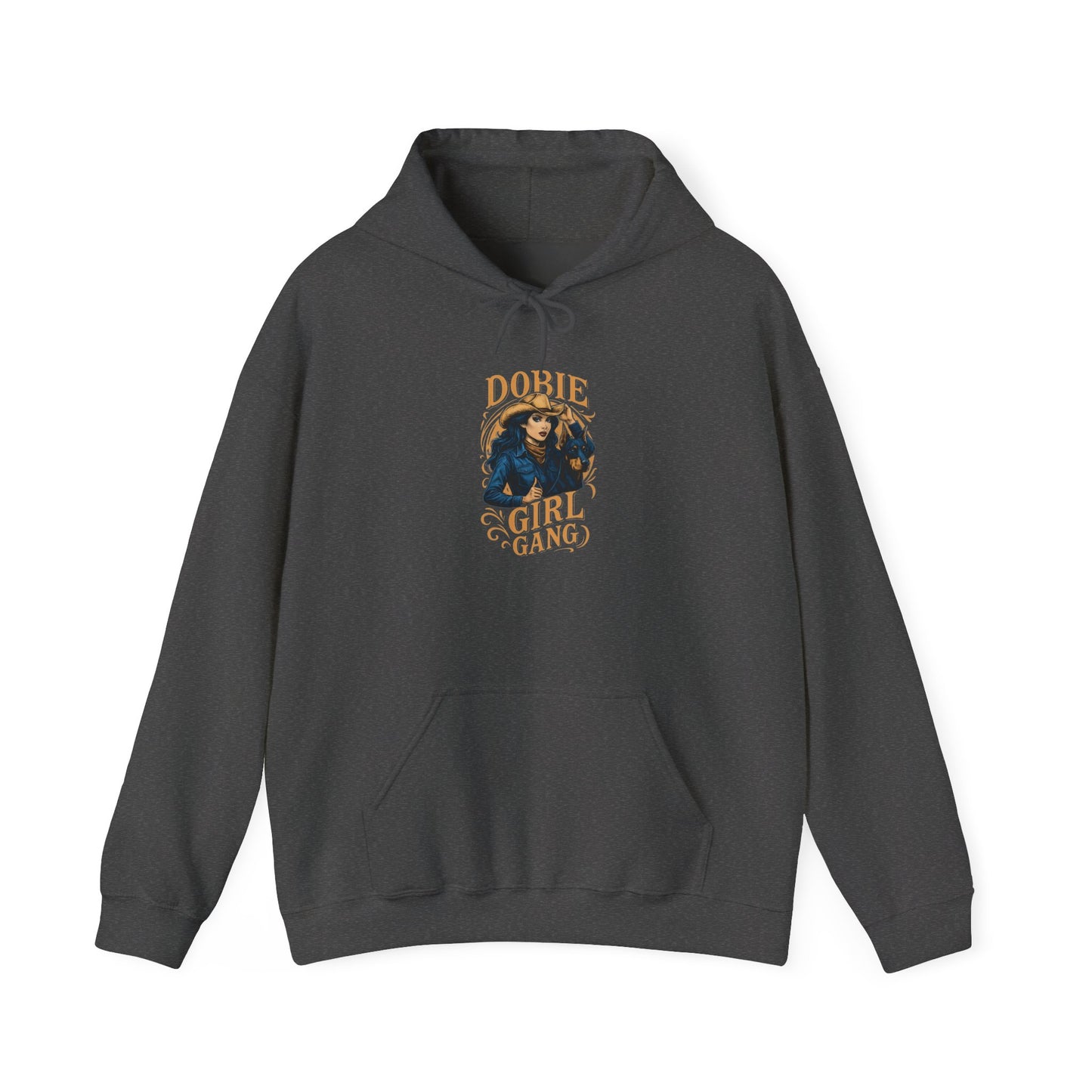 Doberman Girl Gang Hoodie – Cute Dobie Dog Graphic Pullover for Dog Lovers
