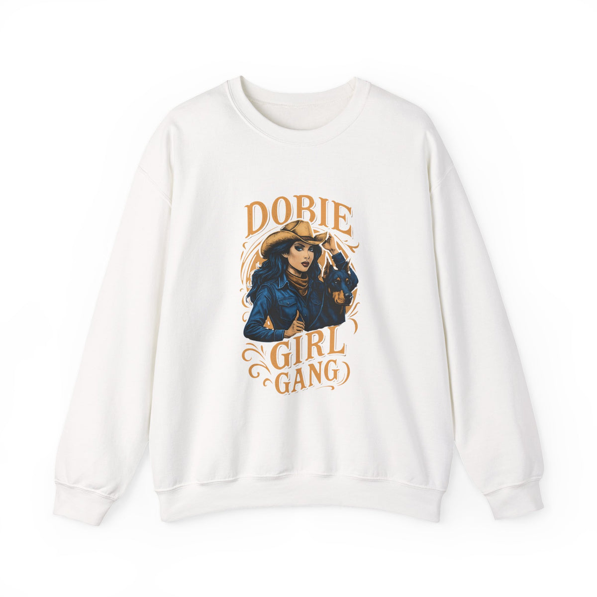 Dobie Girl Gang Sweatshirt | Cowgirl Illustration, Retro Western Typography