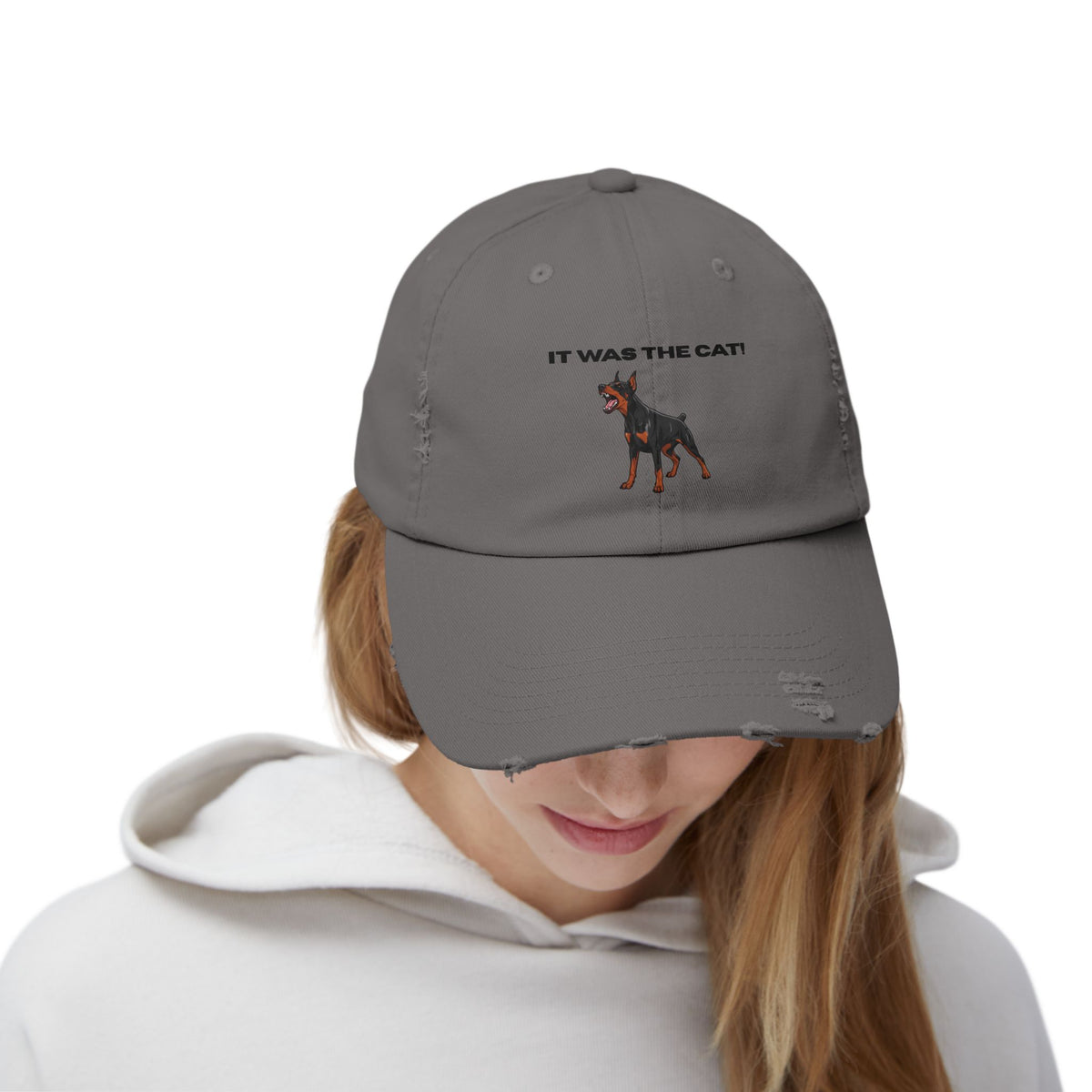 It was the Cat! | Distressed Baseball Hat
