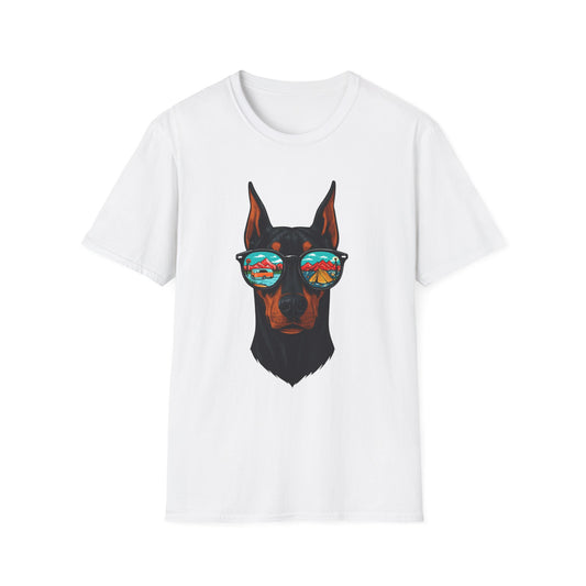 Doberman with Sunglasses T-Shirt | Doberman Art, Summer Vibes