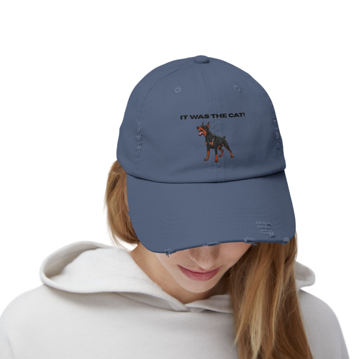 It was the Cat! | Distressed Baseball Hat