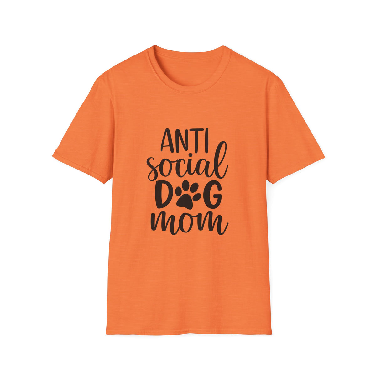 Anti Social Dog Mom T-Shirt | Dog Paw Script Tee