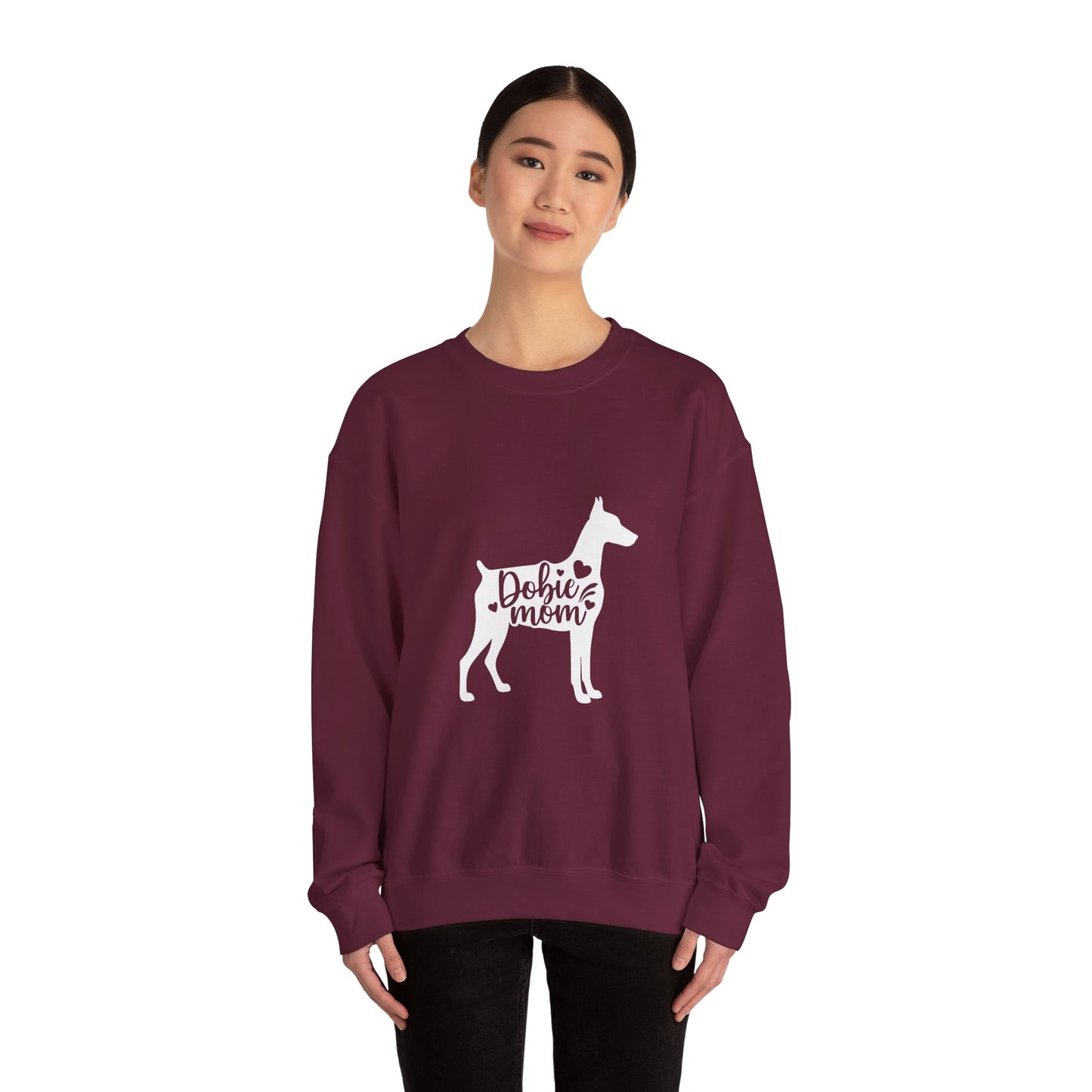 Doberman Mom Sweatshirt — Doberman Lover Crewneck for Dog Moms