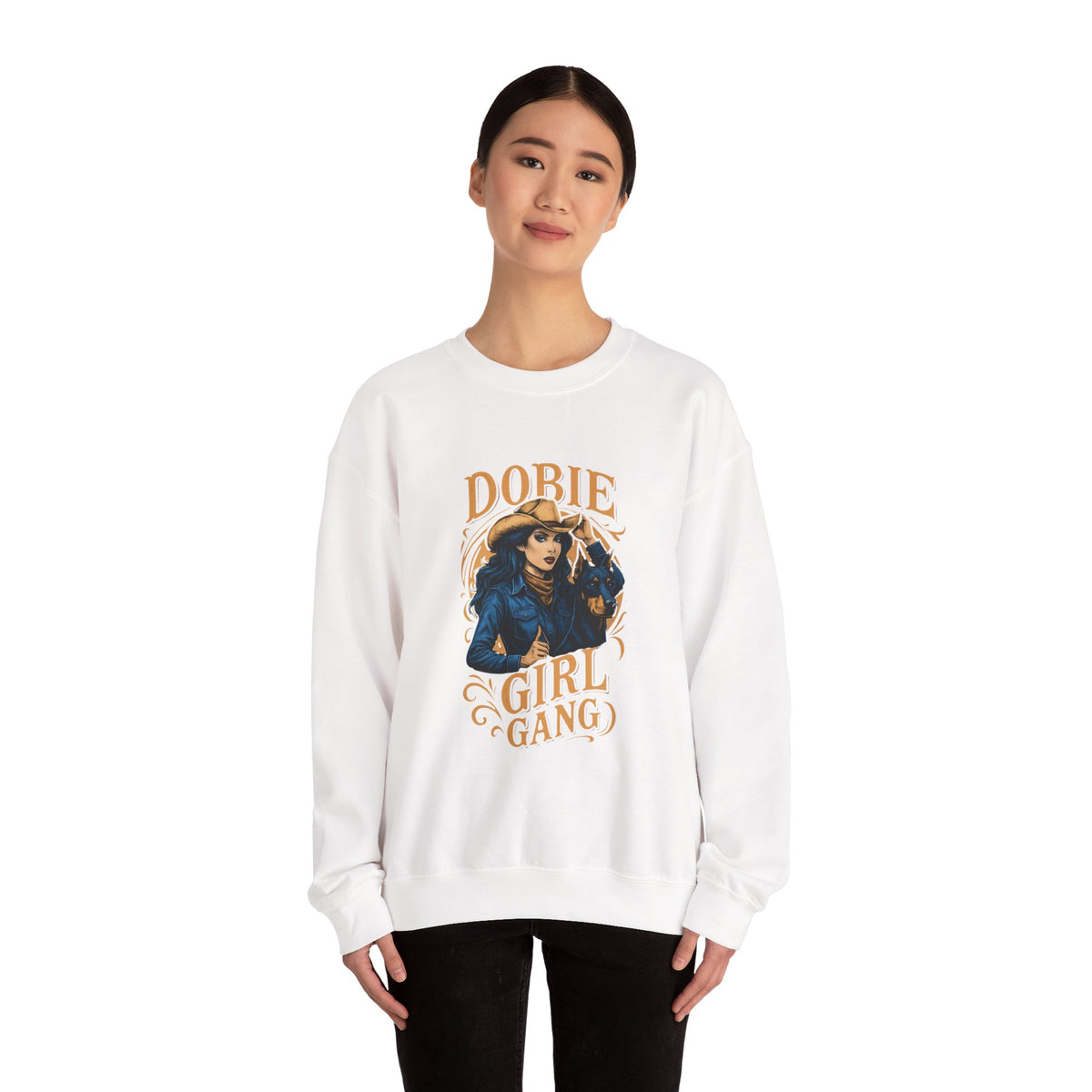 Dobie Girl Gang Sweatshirt | Cowgirl Illustration, Retro Western Typography