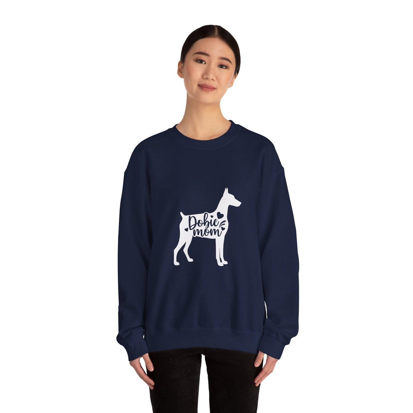 Doberman Mom Sweatshirt — Doberman Lover Crewneck for Dog Moms