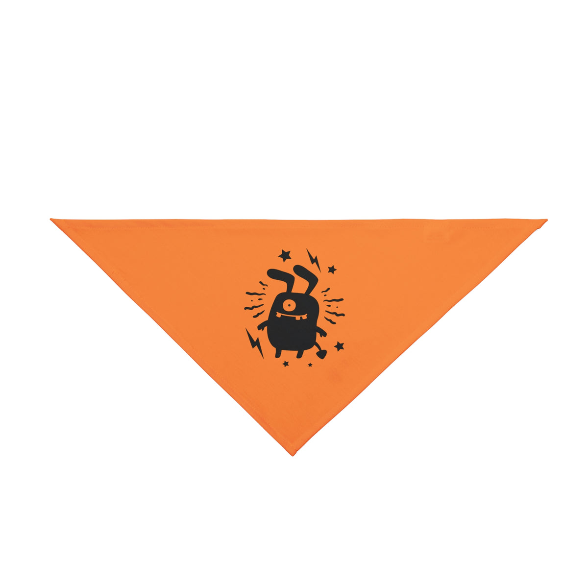 Honir's Orange Pet Bandana with Monster Print - Mommy & Me