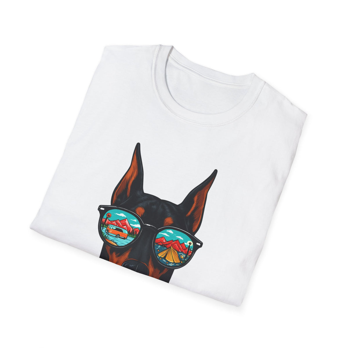 Doberman with Sunglasses T-Shirt | Doberman Art, Summer Vibes