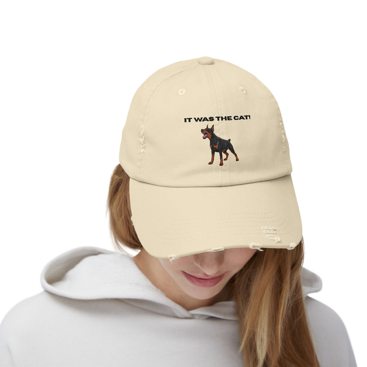 It was the Cat! | Distressed Baseball Hat
