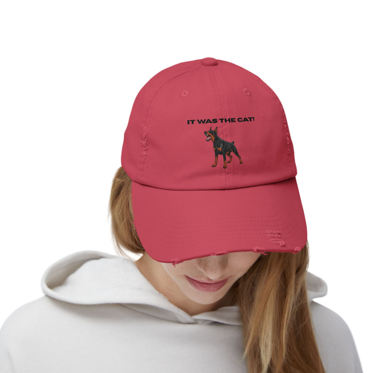 It was the Cat! | Distressed Baseball Hat