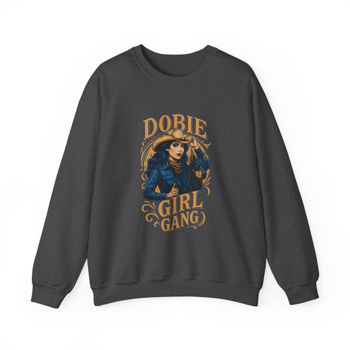 Dobie Girl Gang Sweatshirt | Cowgirl Illustration, Retro Western Typography