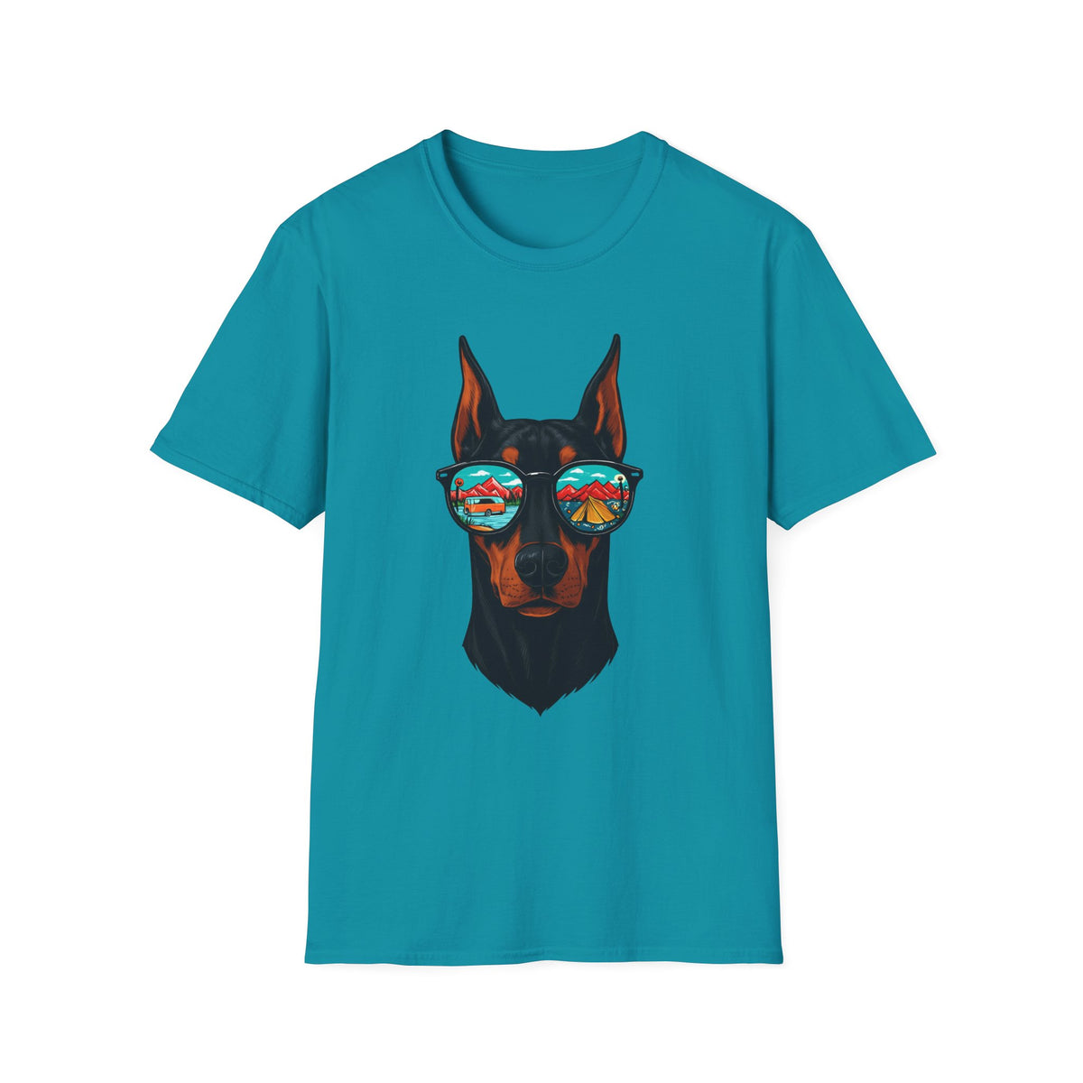 Doberman with Sunglasses T-Shirt | Doberman Art, Summer Vibes