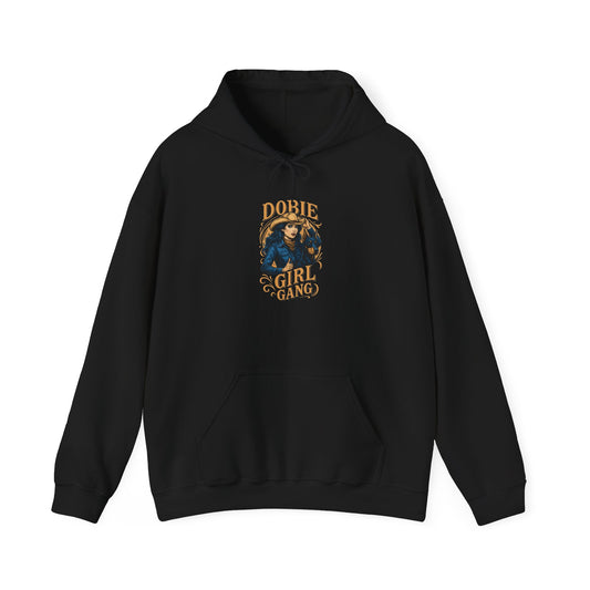 Doberman Girl Gang Hoodie – Cute Dobie Dog Graphic Pullover for Dog Lovers