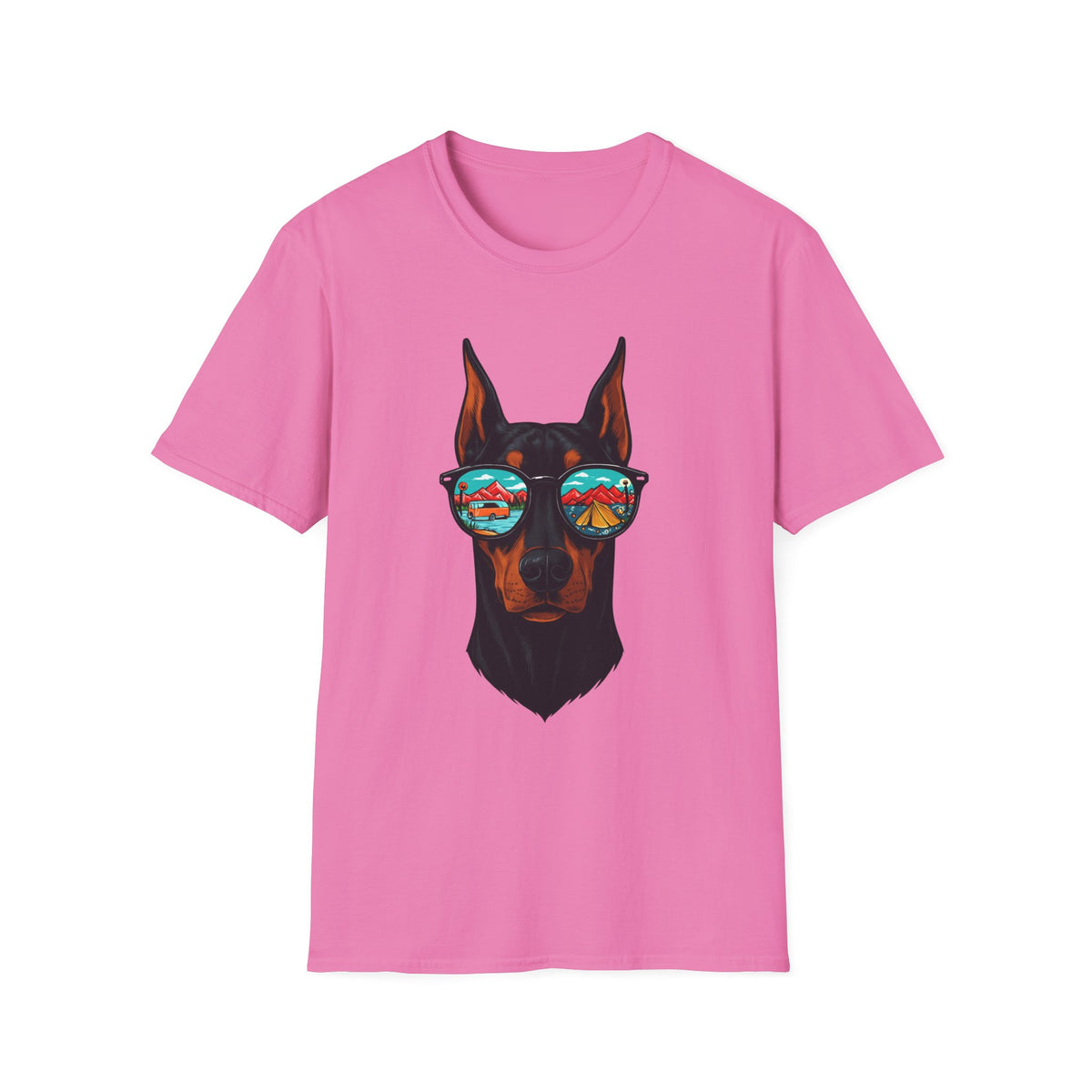 Doberman with Sunglasses T-Shirt | Doberman Art, Summer Vibes