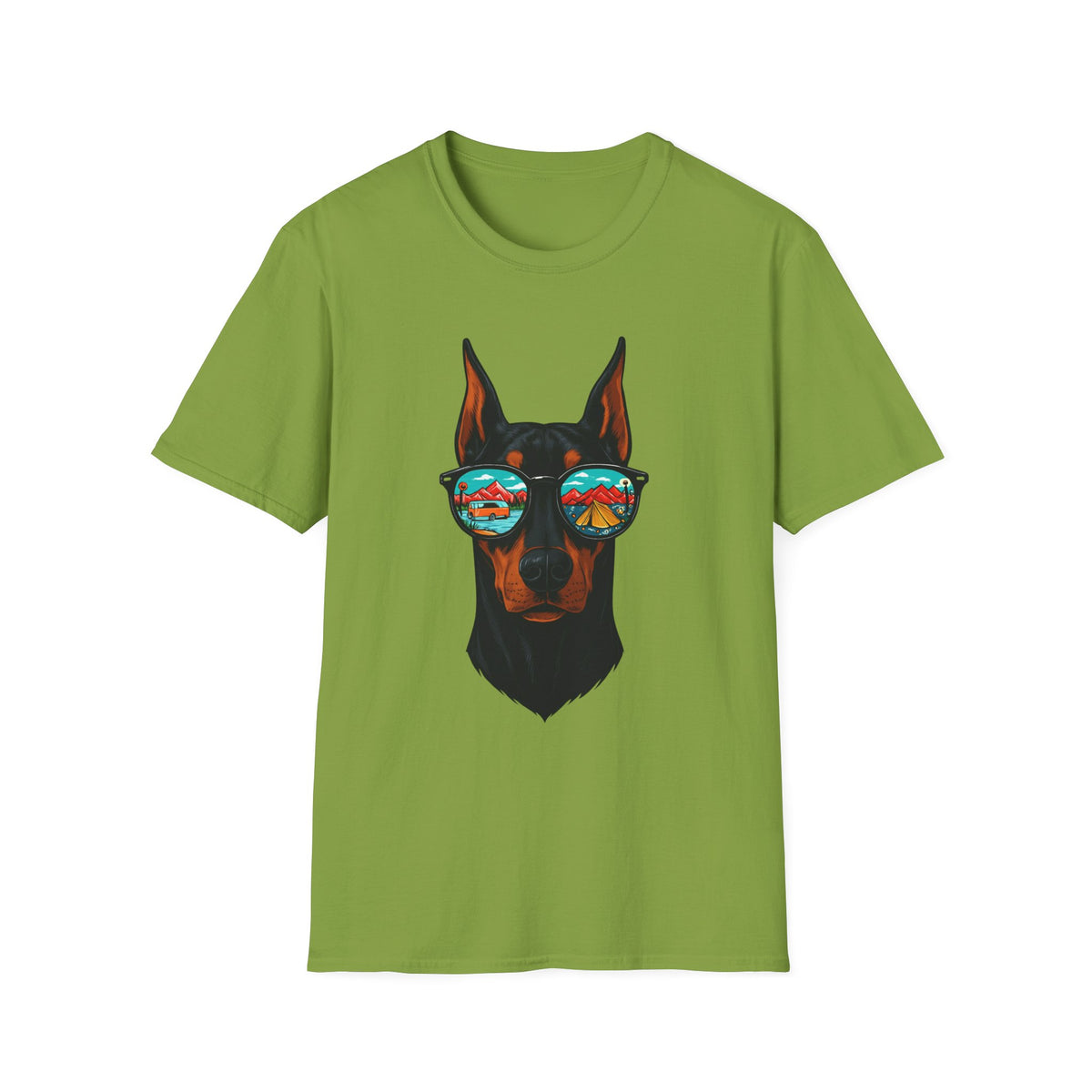 Doberman with Sunglasses T-Shirt | Doberman Art, Summer Vibes