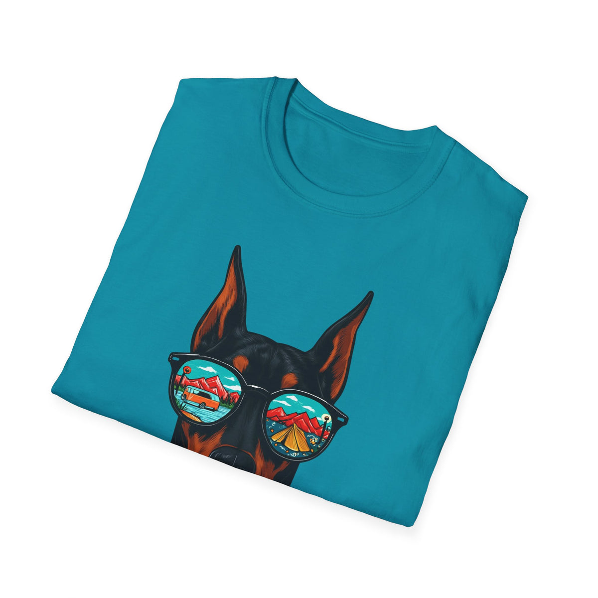 Doberman with Sunglasses T-Shirt | Doberman Art, Summer Vibes